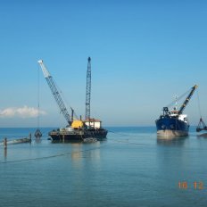 Dredging Works using Grab Dredger